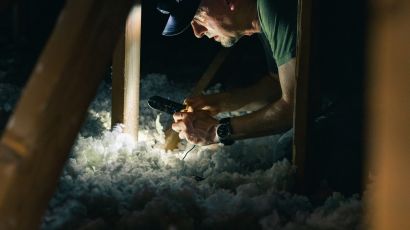 inspecting an attic