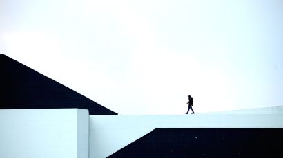 walking on a building