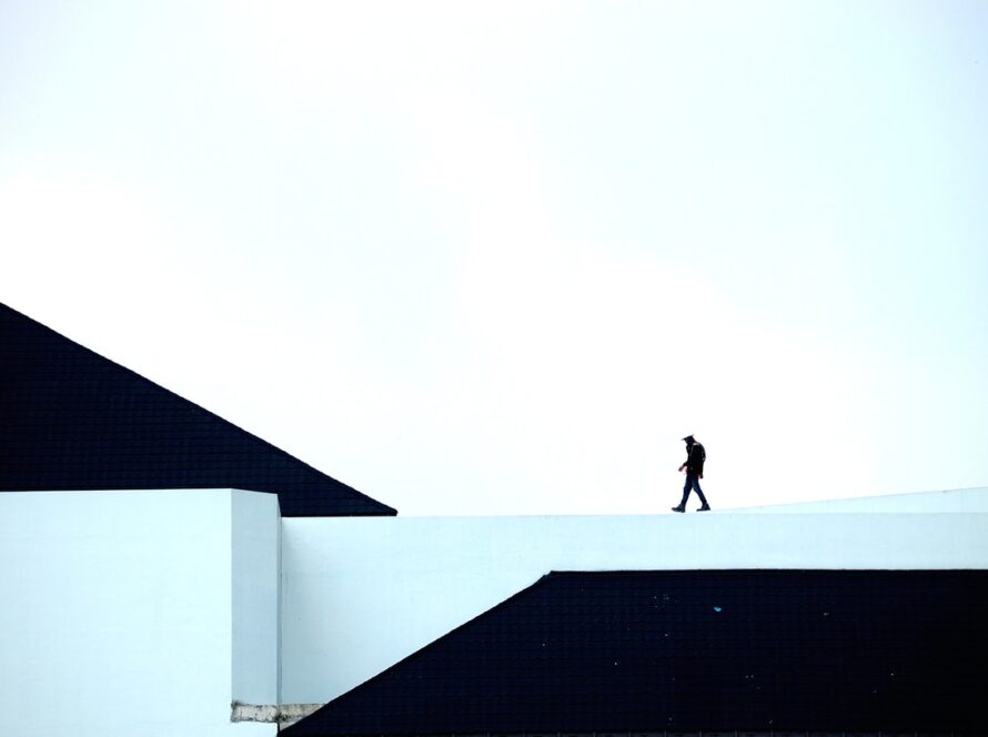 walking on a building