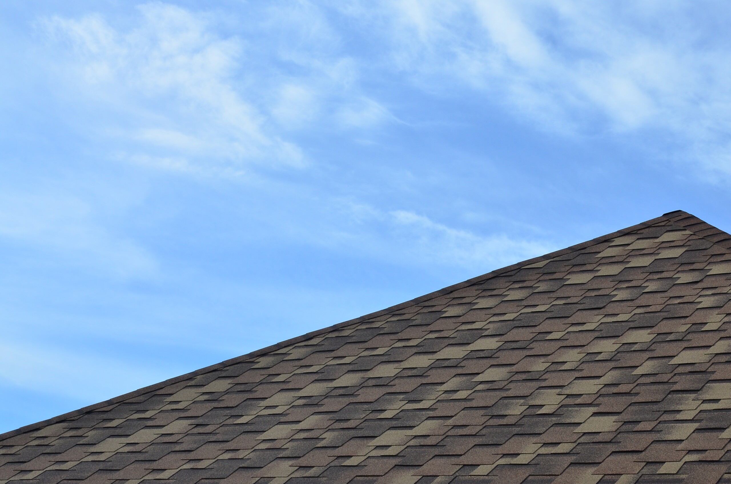 The roof covered with a modern flat bituminous waterproof coatin