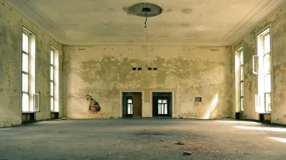 stained walls and ceiling