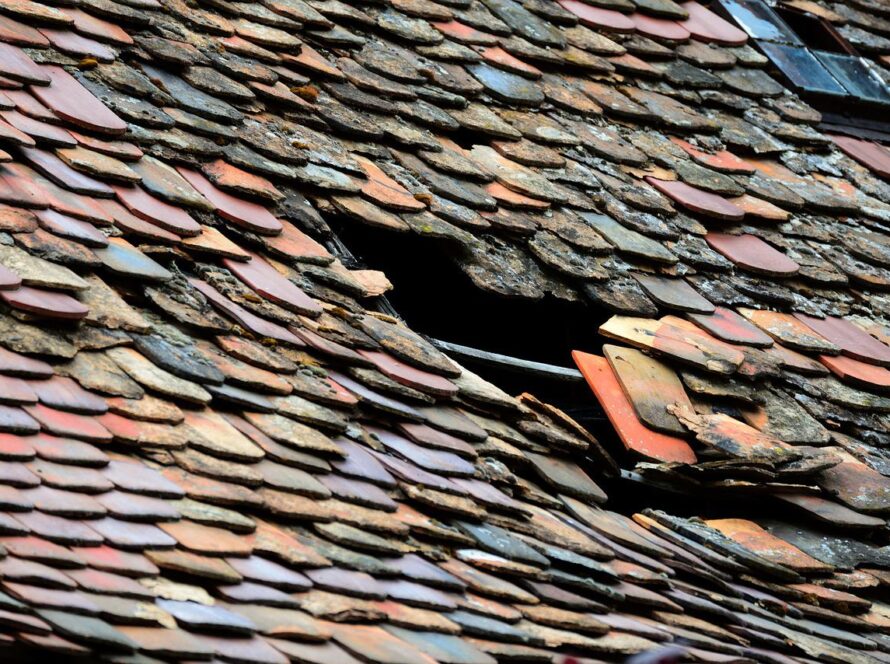 roof with hole in it